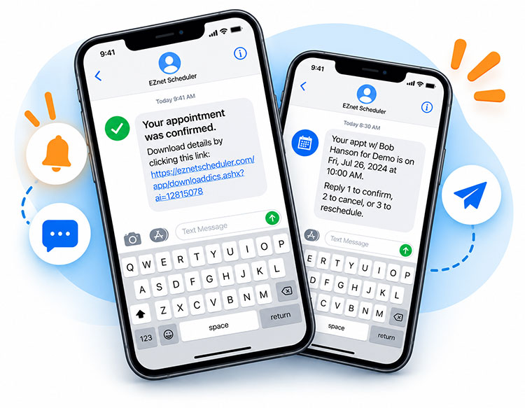 Salon and spa client messaging and appointment reminders