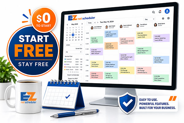 Start free with EZnet Scheduler